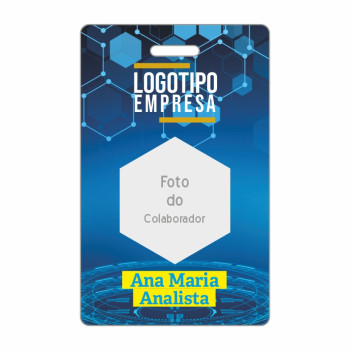 Crachá Empresa Azul Crachá Empresa Azul