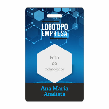 Crachá Empresa Azul e Preto Crachá Empresa Azul e Preto