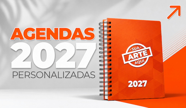 Agenda 2027 personalizada com a marca da empresa