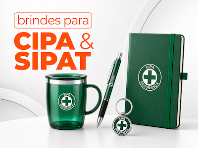 Kit de brindes personalizados para CIPA e SIPAT com selo de segurança