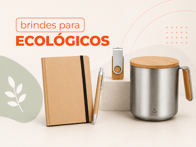 Kit de brindes ecológicos personalizados em bambu e materiais sustentáveis