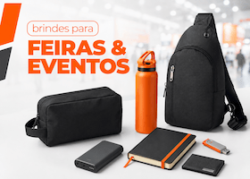 Kit de brindes personalizados para feiras e eventos corporativos
