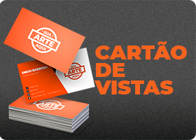 Cartão de visitas personalizado com acabamento premium e cores vibrantes.