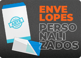 Impressão de envelopes personalizados diversos tamanhos e acabamentos profissionais.