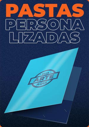 Pastas personalizadas corporativas com bolsa interna e acabamento premium para apresentações de negócios.