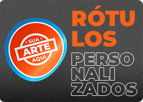 Impressão de rótulos personalizados com acabamento profissional e cores vibrantes.