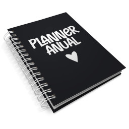 Planner Personalizado Anual com Capa Dura – Crie com a Sua Identidade Visual Capa personalizada de planner anual com acabamento premium e design exclusivo