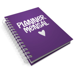 Planner mensal com capa personalizada e fechamento wire-o Capa de planner mensal personalizado com wire-o