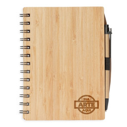 Caderneta Ecológica Com Caneta Personalizada - 15279 Caderneta Ecológica Com Caneta Personalizada - 15279