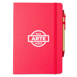 Caderneta Fibra De Arroz Com Caneta Personalizada - 08290 Caderneta Fibra De Arroz Com Caneta Personalizada - 08290