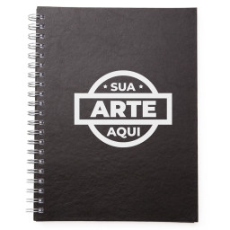 Caderno com Capa de Couro Sintético Personalizado - 13603 Caderno com Capa de Couro Sintético Personalizado - 13603
