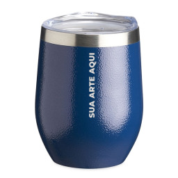Copo Inox Texturizado Parede Dupla 320ml Personalizado - P@14726T Copo Inox Texturizado Parede Dupla 320ml Personalizado - P@14726T