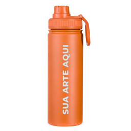 Garrafa inox 750ml personalizada – Design moderno e resistente - SUA ARTE AQUI