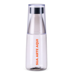 Garrafa 2 em 1 de Plástico 550ml Personalizada