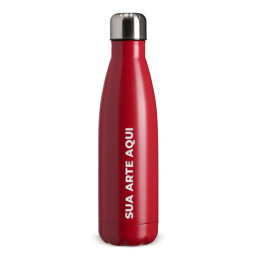 Garrafa térmica de inox 500ml personalizada – Design elegante - SUA ARTE AQUI