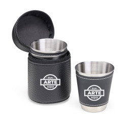 Kit Copo Inox Personalizado 50ml 4 Peças - 08165 Kit Copo Inox Personalizado 50ml 4 Peças - 08165