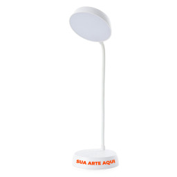 Luminária Articulável Recarregável 10 Leds Personalizada – Tecnologia, Praticidade e Estilo Luminária Articulável Recarregável 10 Leds Personalizada – Iluminação moderna com três estágios de luz e design clean. Ideal para escritórios, estudos, eventos e brindes corporativos.