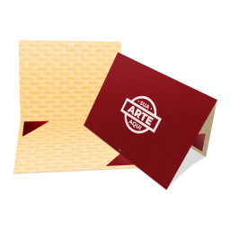 Pasta personalizada para certificado corporativo com impressão externa e acabamento profissional