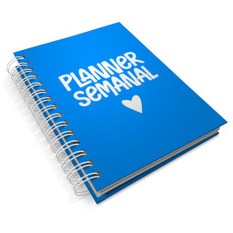Planner Semanal Personalizado Vertical 16x22 cm - Capa Dura Wire-o Planner Semanal Personalizado Vertical 16x22 cm com capa dura e fechamento wire-o
