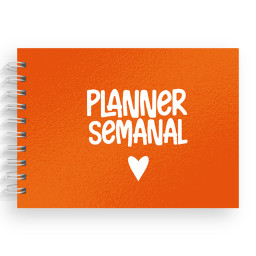 Planner Semanal Personalizado 18x26 cm Horizontal com Capa Dura e Wire-o Planner semanal personalizado horizontal 18x26 cm com capa dura e wire-o – ideal para organização de tarefas, estudos e rotina profissional.