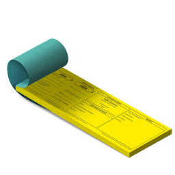Bloco de receituário de controle especial amarelo A personalizado para prescrição médica.