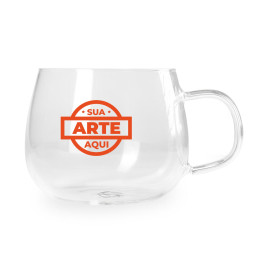 Xícara de Vidro 400ml Personalizada - 08294 Xícara de Vidro 400ml Personalizada - 08294