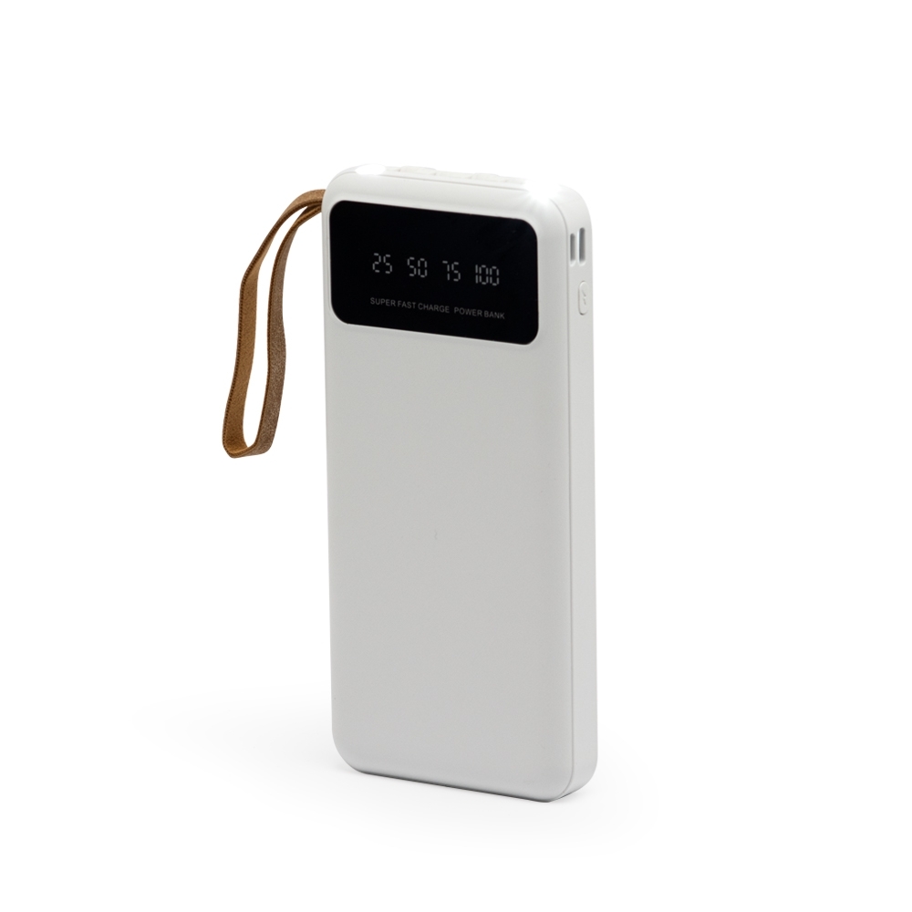 Power Bank Personalizado 10.000mAh com Lanterna e Multissaídas - E