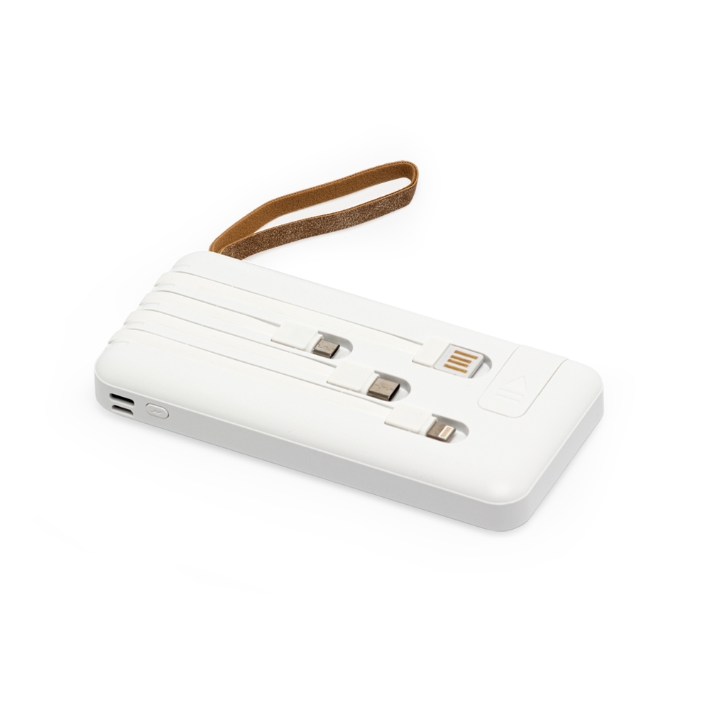 Power Bank Personalizado 10.000mAh com Lanterna e Multissaídas - E