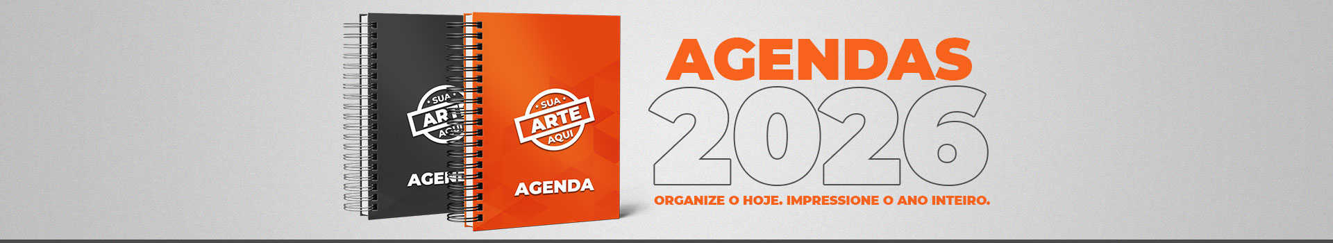 Agendas Personalizadas 2026 com Capa Exclusiva para Empresas Agendas Personalizadas 2026 com capa exclusiva e espaço para sua marca. Produção de alta qualidade