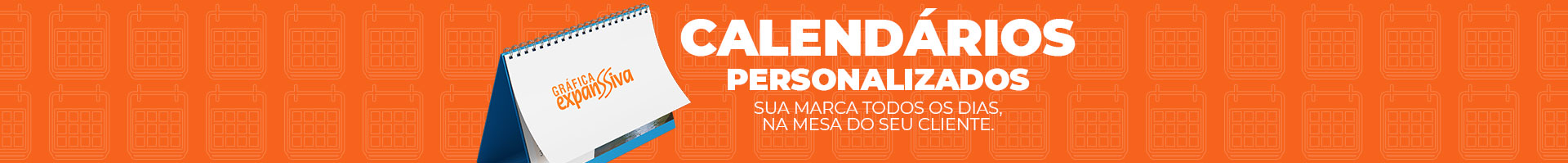 Calendário de mesa personalizado com identidade visual corporativa